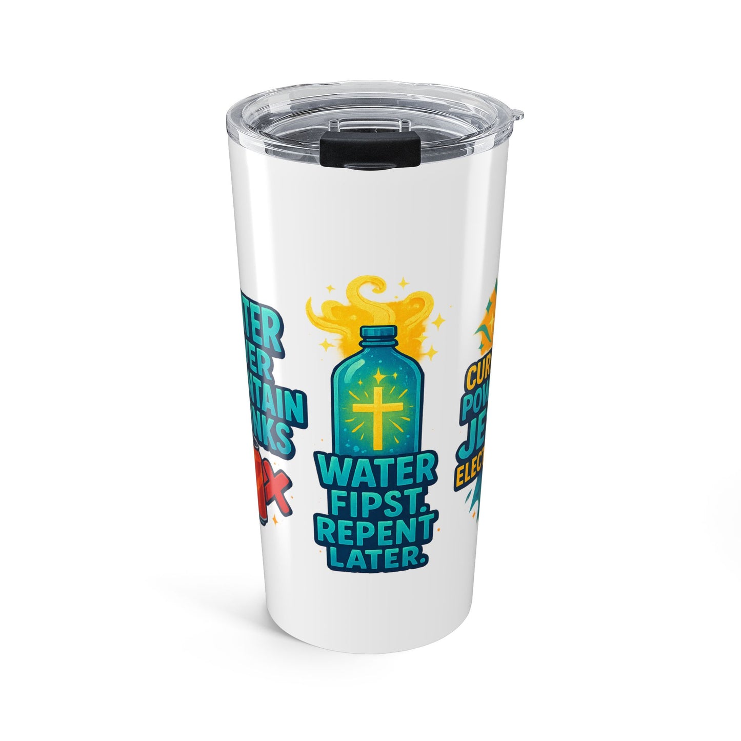 Inspirational Water Bottle Tumbler, Christian Tumblers, Faith-Based Gift, Motivational Drinkware, Bible Verse Mug