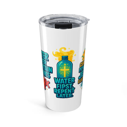 Inspirational Water Bottle Tumbler, Christian Tumblers, Faith-Based Gift, Motivational Drinkware, Bible Verse Mug