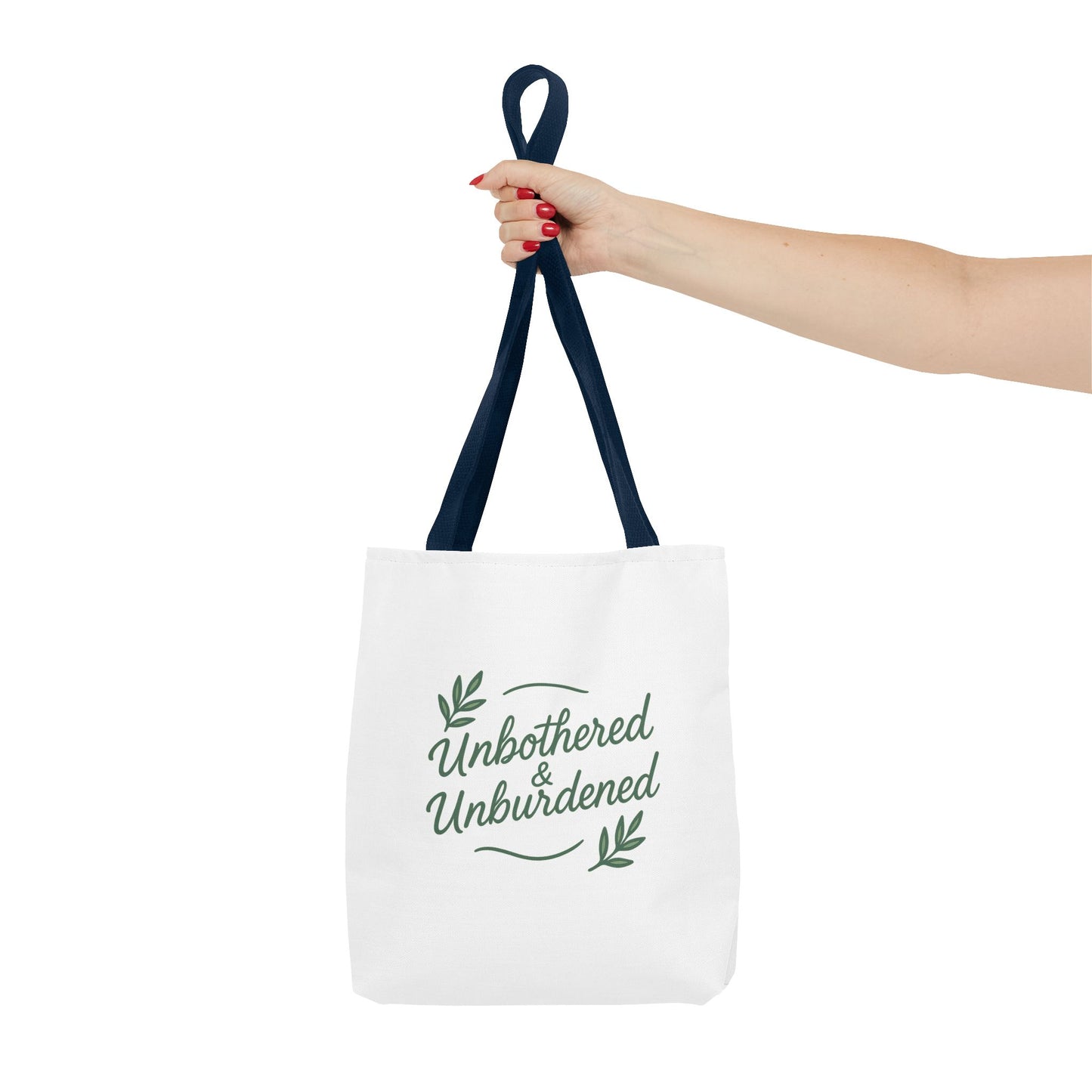 Unbothered & Unburdened Tote Bag, Everyday Tote, Eco-Friendly Bag, Gift for Her, Stylish Shopping Bag, Motivational Tote