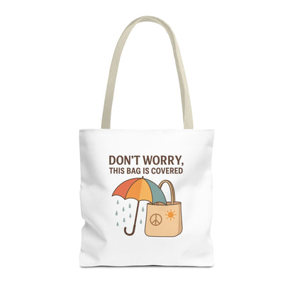 Waterproof Tote Bag - Don't Worry, This Bag Is Covered | Eco-Friendly, Beach, Gym, Shopping, Travel