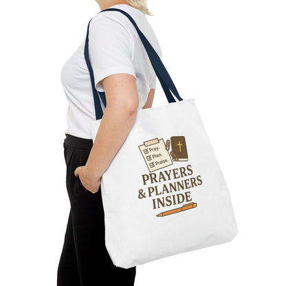 Prayers & Planners Inside Faithful Tote Bag