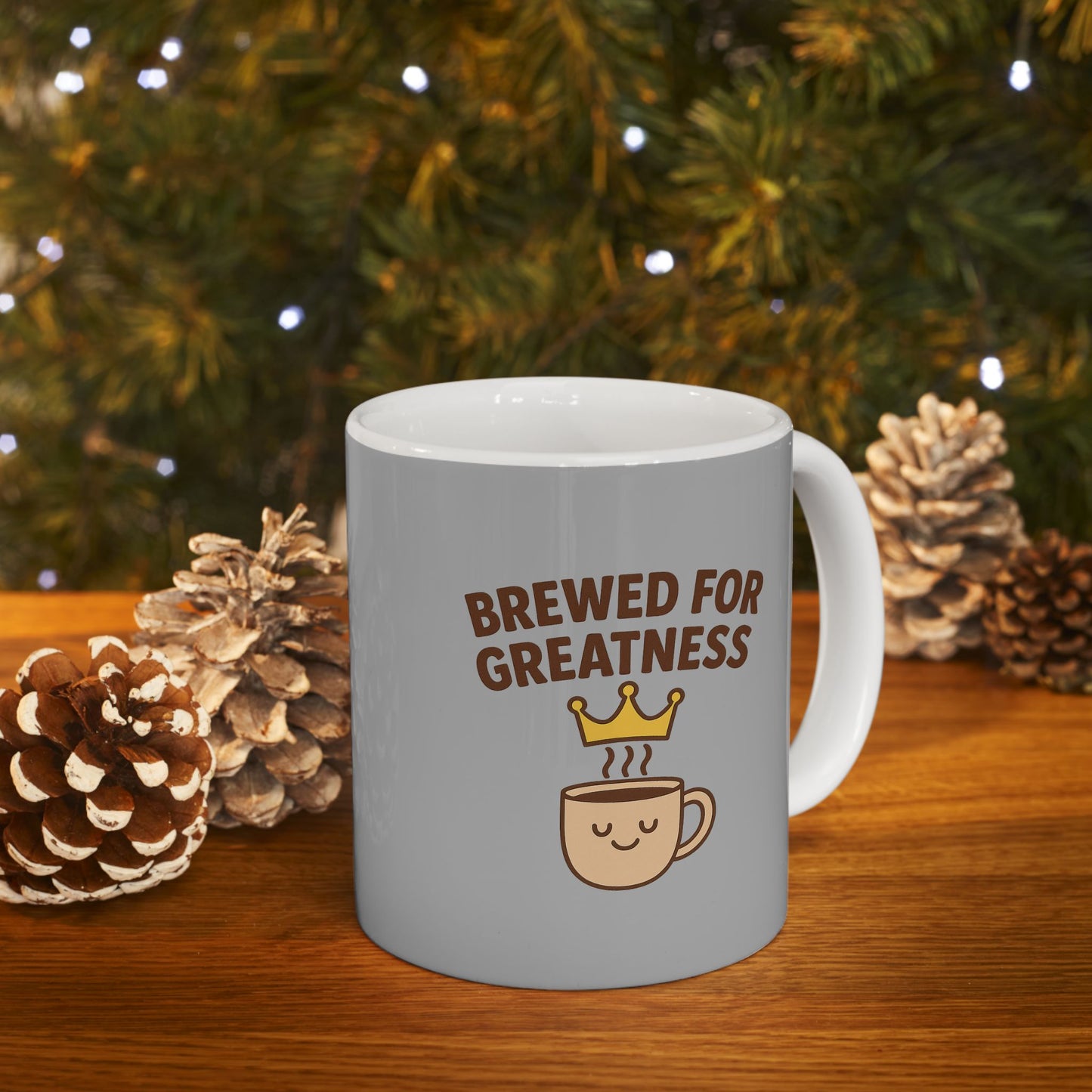 Brewed for greatness - Ceramic Coffee Mug, Perfect Gift for Coffee Lovers, Unique Kitchen Decor, Funny Mug for Birthdays, Home Office Drinking, Great Gift Idea