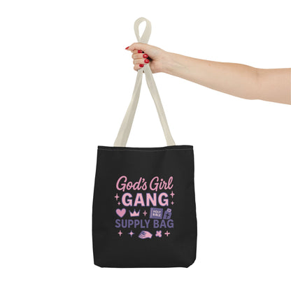 God's Girl Gang Tote Bag | Stylish Supply Bag, Gift for Friends, Everyday Use, Eco-Friendly Shopping, Fun & Functional