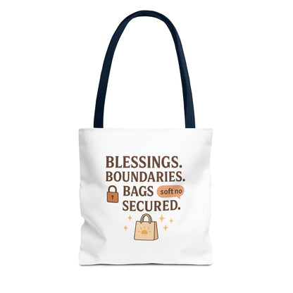 Blessings & Boundaries Tote Bag - Unique AOP Design for Daily Use, Gift for Friends, Travel, Shopping, Eco-Friendly Bag