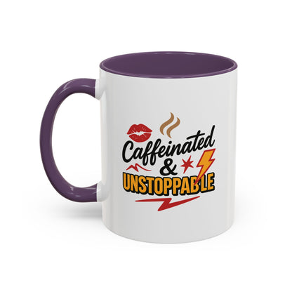 Caffeinated & Unstoppable Coffee Mug - Fun Gift for Coffee Lovers, Cute Office Decor, Motivational Drinkware, Perfect for Birthdays, [...]