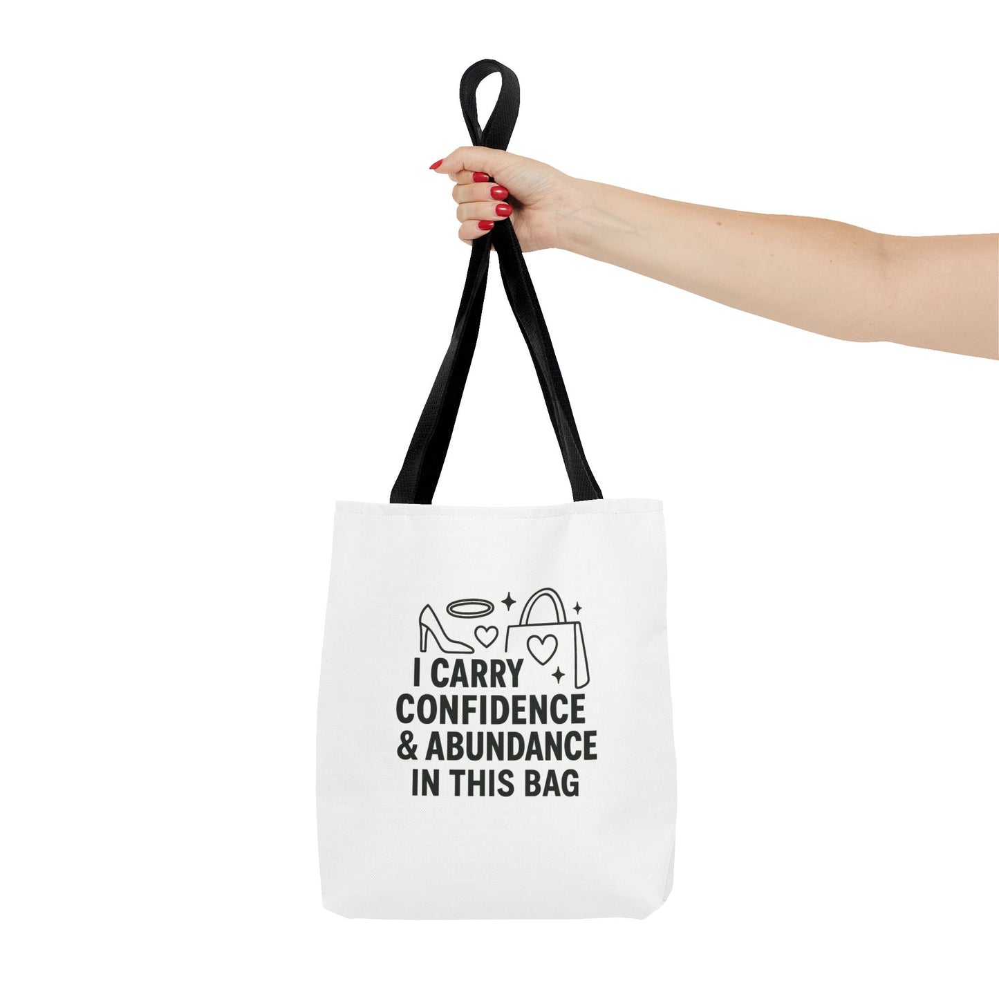 Confidence & Abundance Tote Bag, Motivational Shopper Bag, Gift for Her, Inspirational Tote for Everyday Use, Eco-Friendly Carryall
