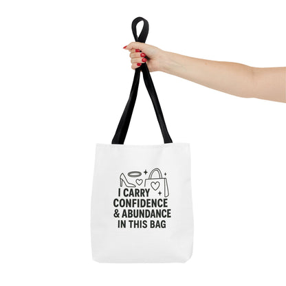 Confidence & Abundance Tote Bag, Motivational Shopper Bag, Gift for Her, Inspirational Tote for Everyday Use, Eco-Friendly Carryall