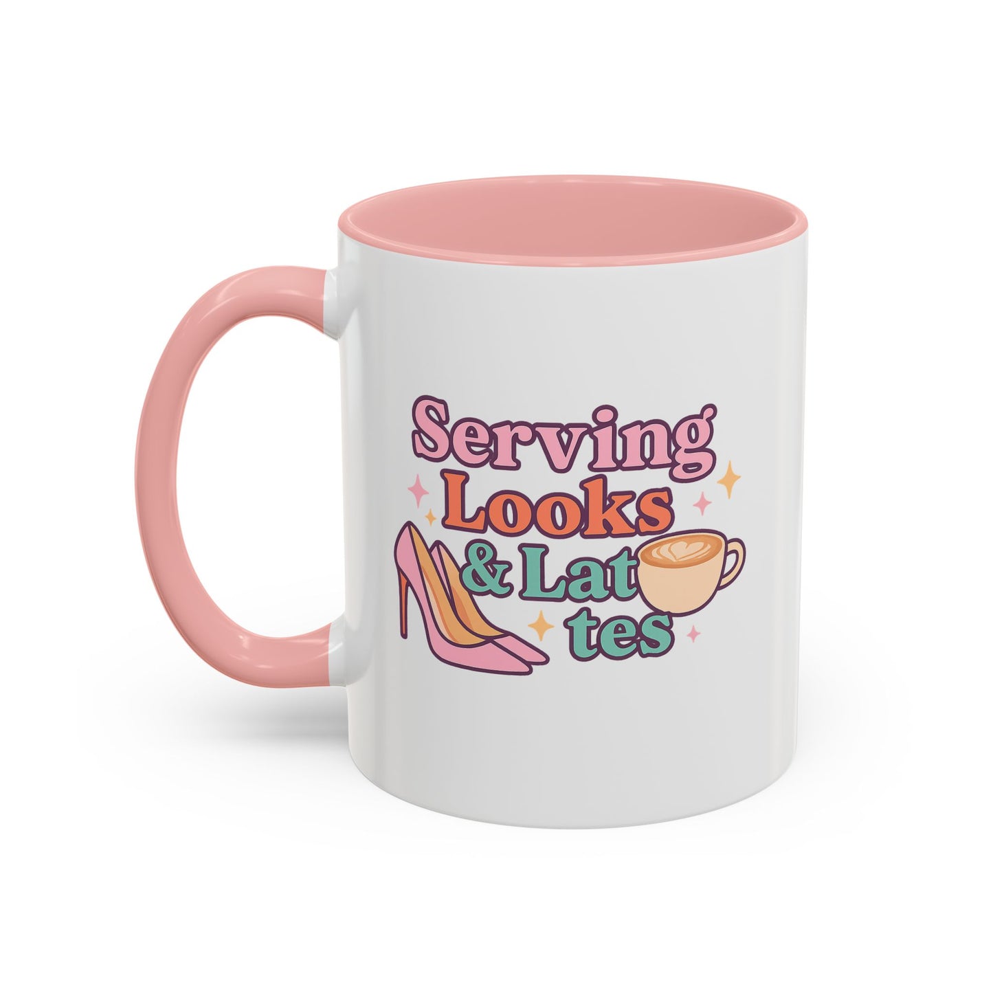 Serving Look and Latte Accent Coffee Mug (11, 15oz)