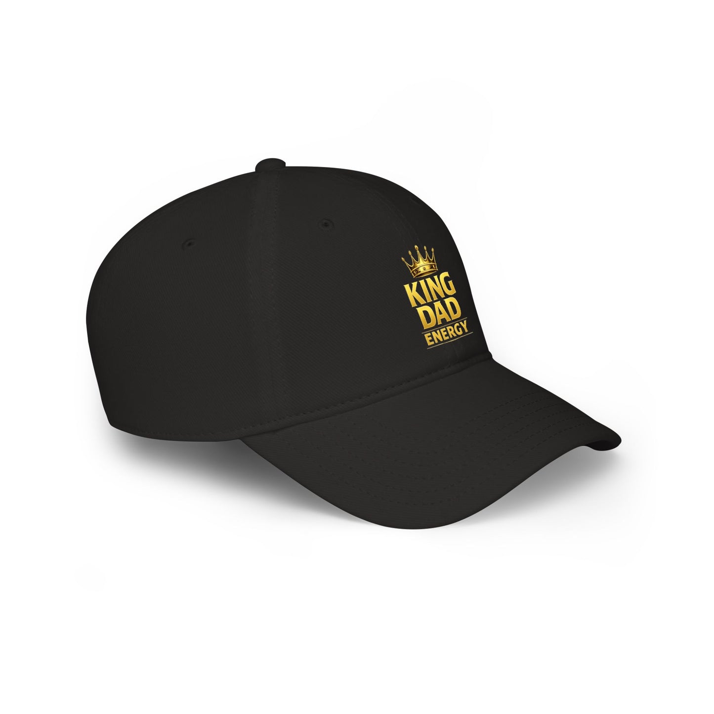 King Dad Energy Baseball Cap – Low Profile Crown Graphic Dad Hat