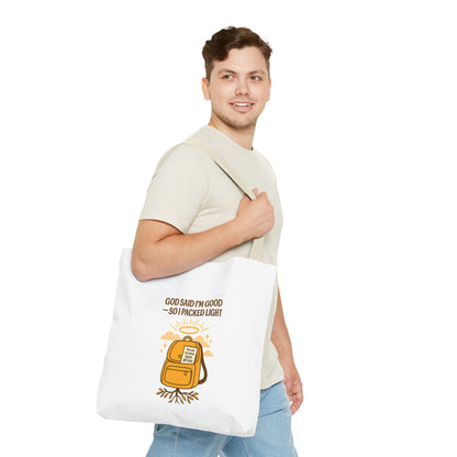 Inspirational Tote Bag - 'God Said I'm Good' Quote, Motivational Gift, Reusable Shopping Bag, Eco-Friendly Accessory, Everyday Use
