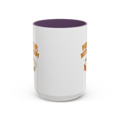 Perk Up, Buttercup! Cute Accent Coffee Mug for Daily Motivation, Gift for Coffee Lovers, Home Office Decor, Floral Tea Cup