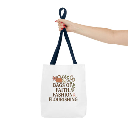 Faith & Fashion Tote Bag | Stylish Everyday Carry, Perfect for Gifts, Shopping, Church Events, and Personal Use