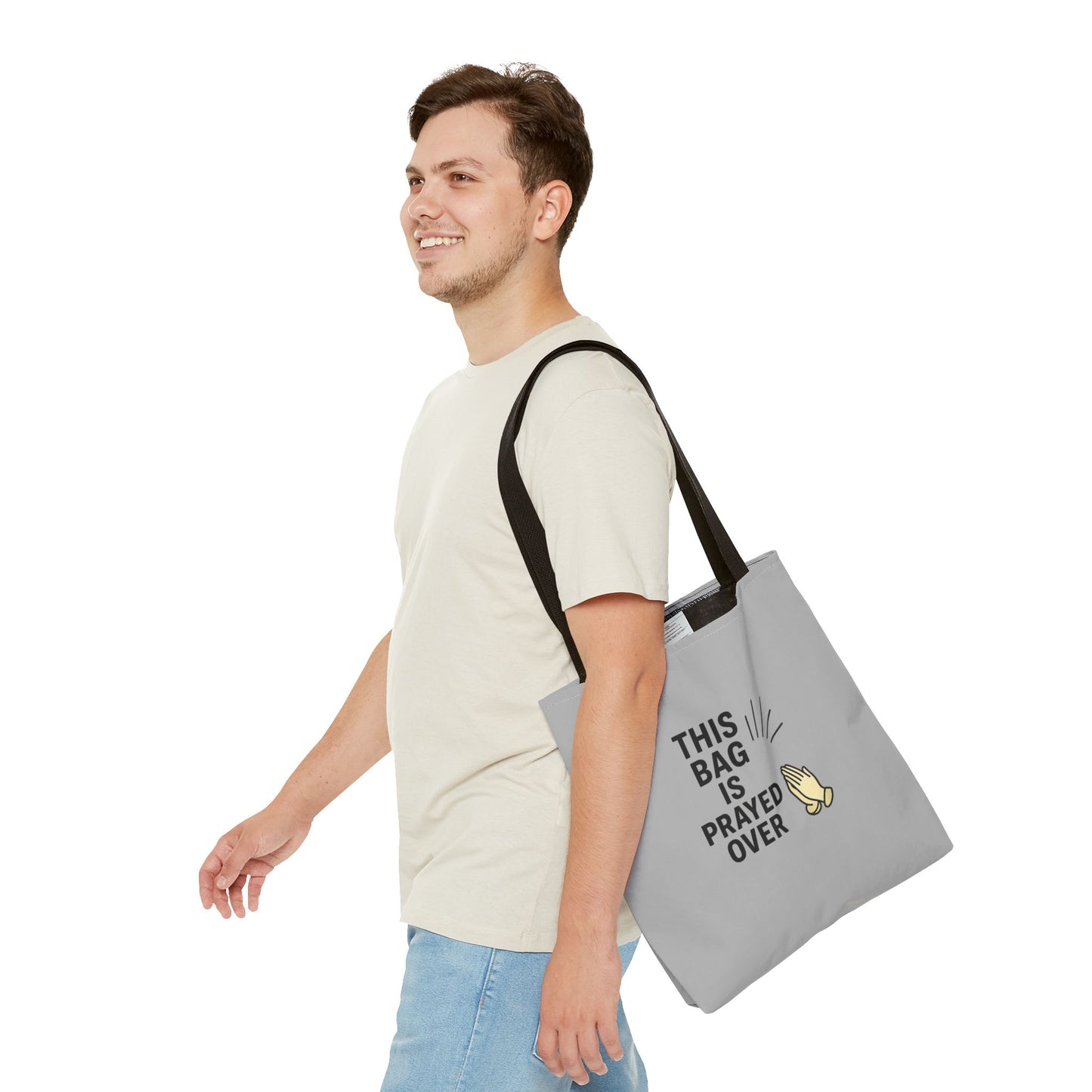 Prayed Over Tote Bag, Spiritual Gift, Christian Tote, Faith Bag, Church Accessory, Inspirational Shopper
