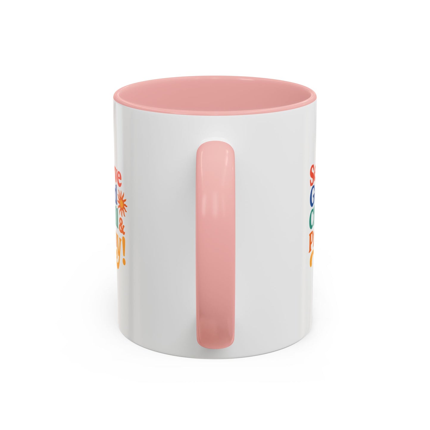 Serve God, Chill & Pray Accent Coffee Mug (11, 15oz)