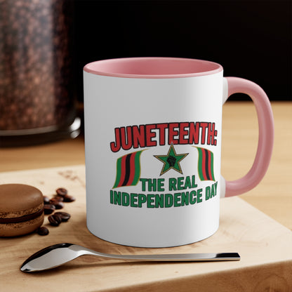 Juneteenth 'The Real Independence Day' Accent Mug