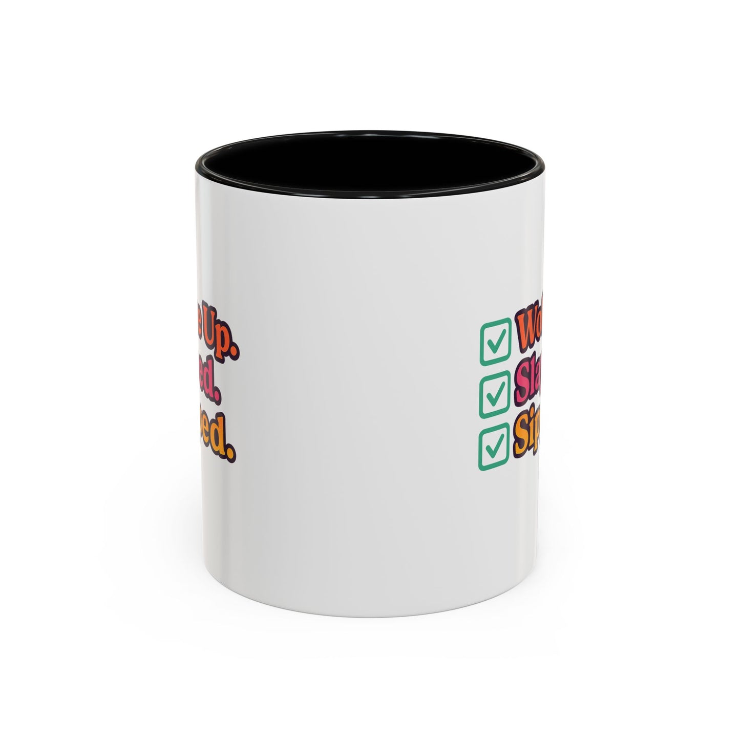 Woke Up Slayed Sipped Coffee Mug, Motivational Mug Gift, Fun Coffee Cup, Inspirational Office Mug, Morning Routine Mug