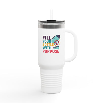 Purposeful Insulated Travel Mug | 40oz Water Bottle | Motivational Drink Container | Holiday Gift | Eco-Friendly Hydration