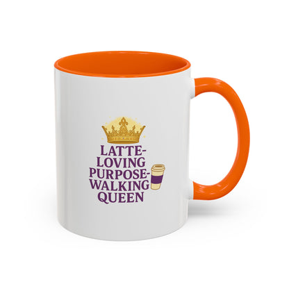 Latte-Loving Queen Coffee Mug - Perfect for Coffee Lovers, Birthday Gift, Personalized Kitchen Decor, Mother's Day Gift, Fun Office Mug