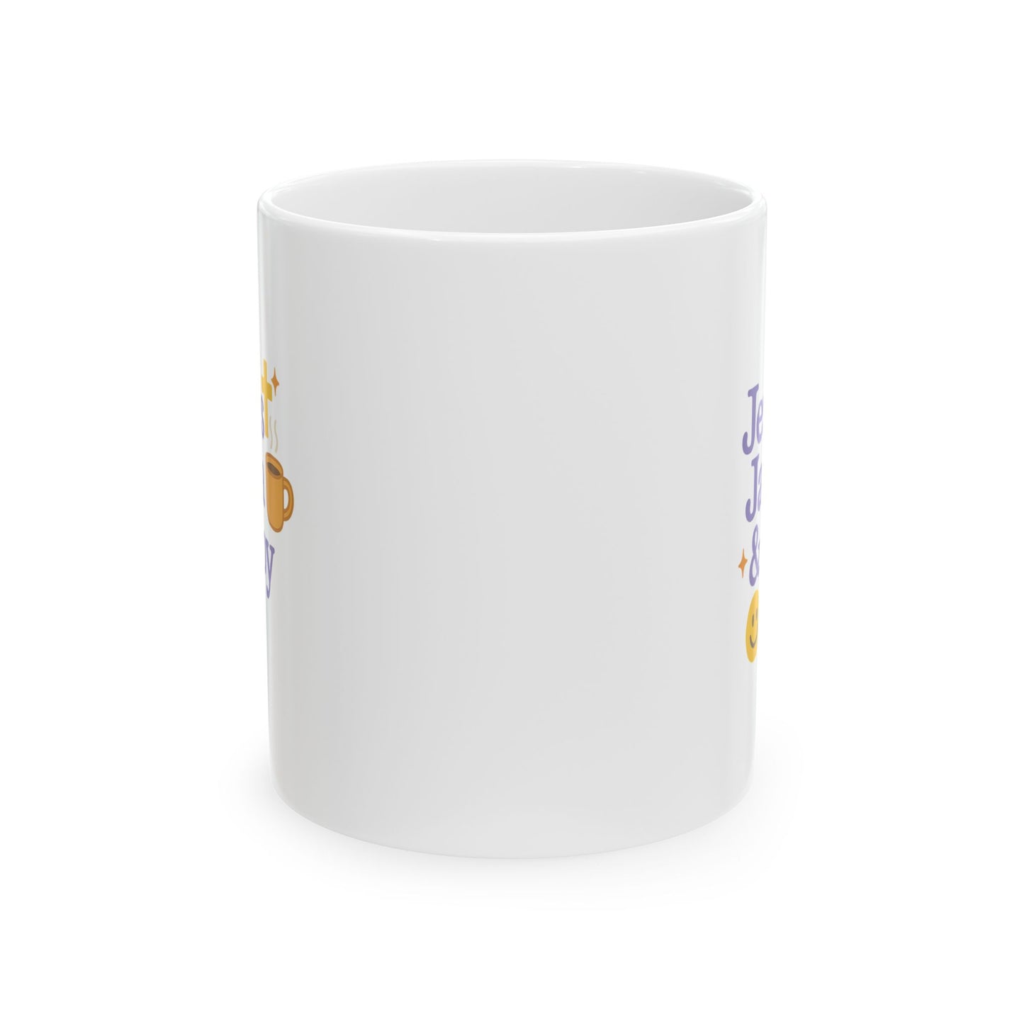 Jesus Java and Joyful Ceramic Mug - Perfect for Coffee Lovers, Gift for Tea Enthusiasts, Fun Kitchen Decor, Birthday Present, Relaxing Moments