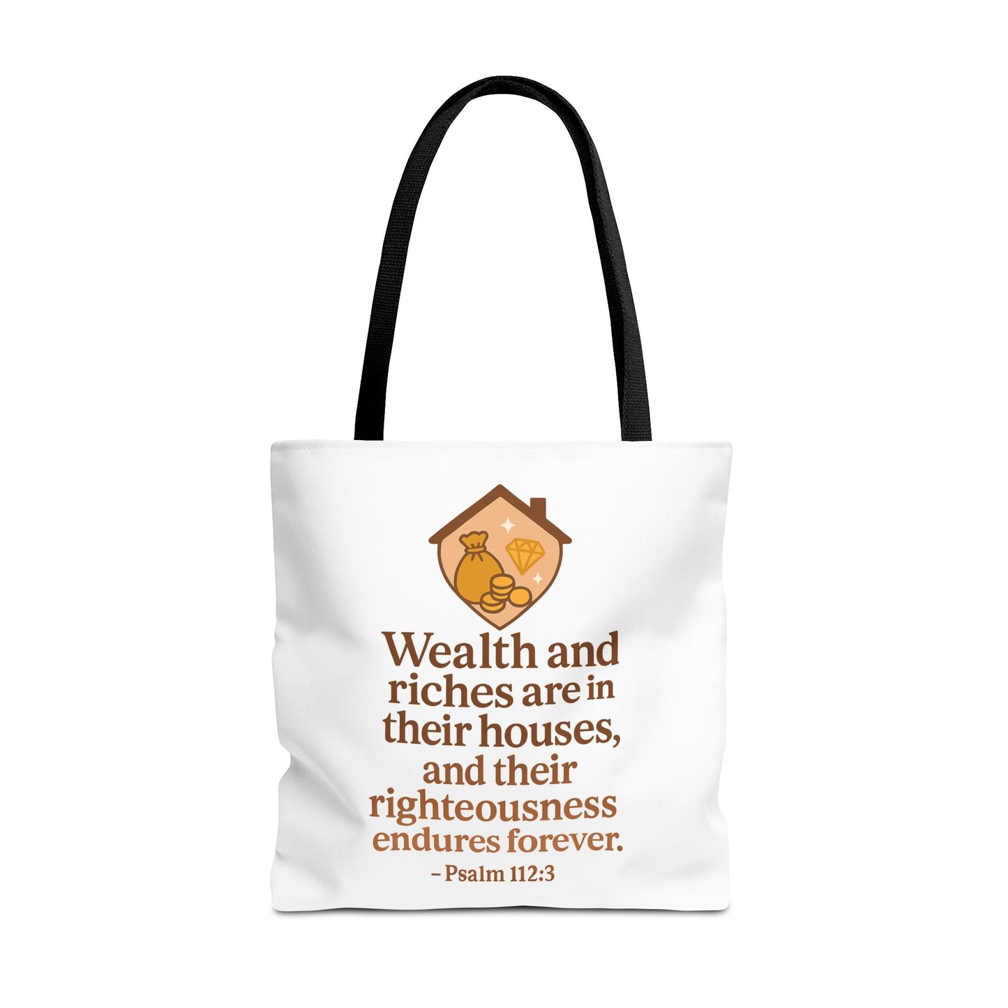 Inspirational Tote Bag with Psalm 112:3 Quote, Motivational Gift, Reusable Shopping Bag, Bible Verse Tote, Religious Accessory, [...]