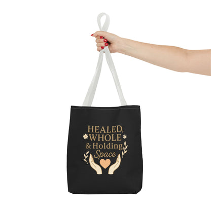 Spiritual Healing Tote Bag, Eco-Friendly Shopping Bag, Inspirational Gift, Reusable Market Tote, Mindfulness Carrier