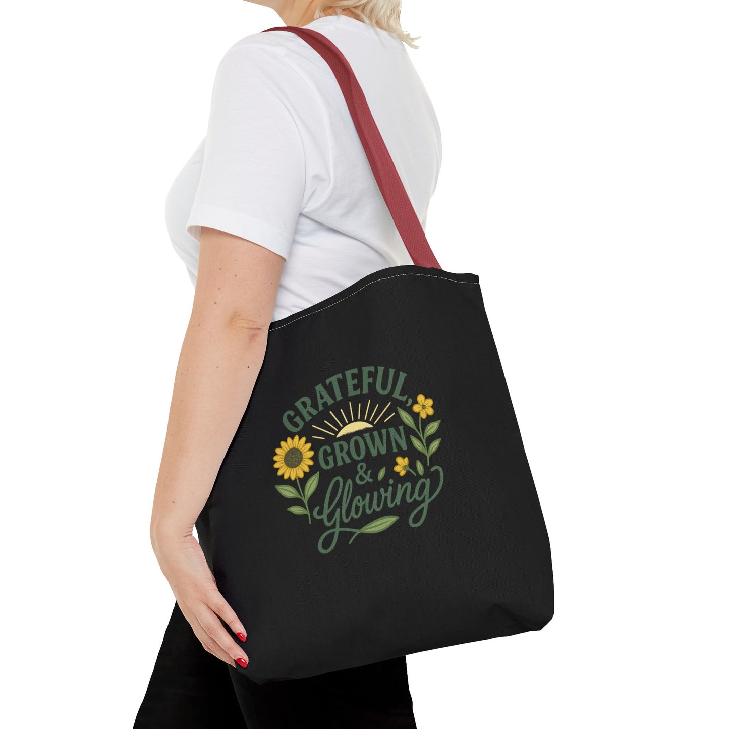 Grateful Grown & Glowing Tote Bag Eco-Friendly Shopper