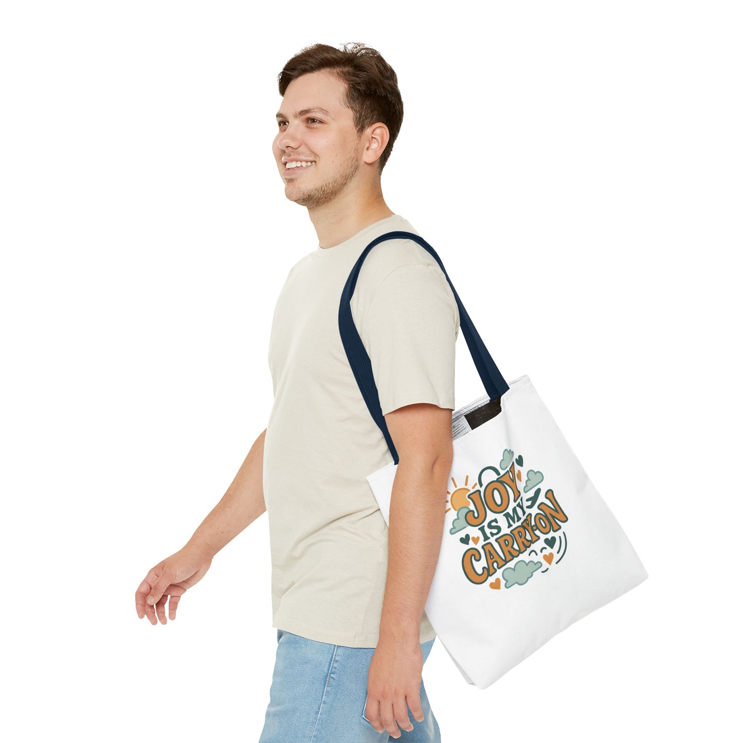Joyful Carryall Tote Bag | Eco-Friendly Shopper | Perfect for Gifts, Organizing, Travel, Beach Days, and Everyday Errands