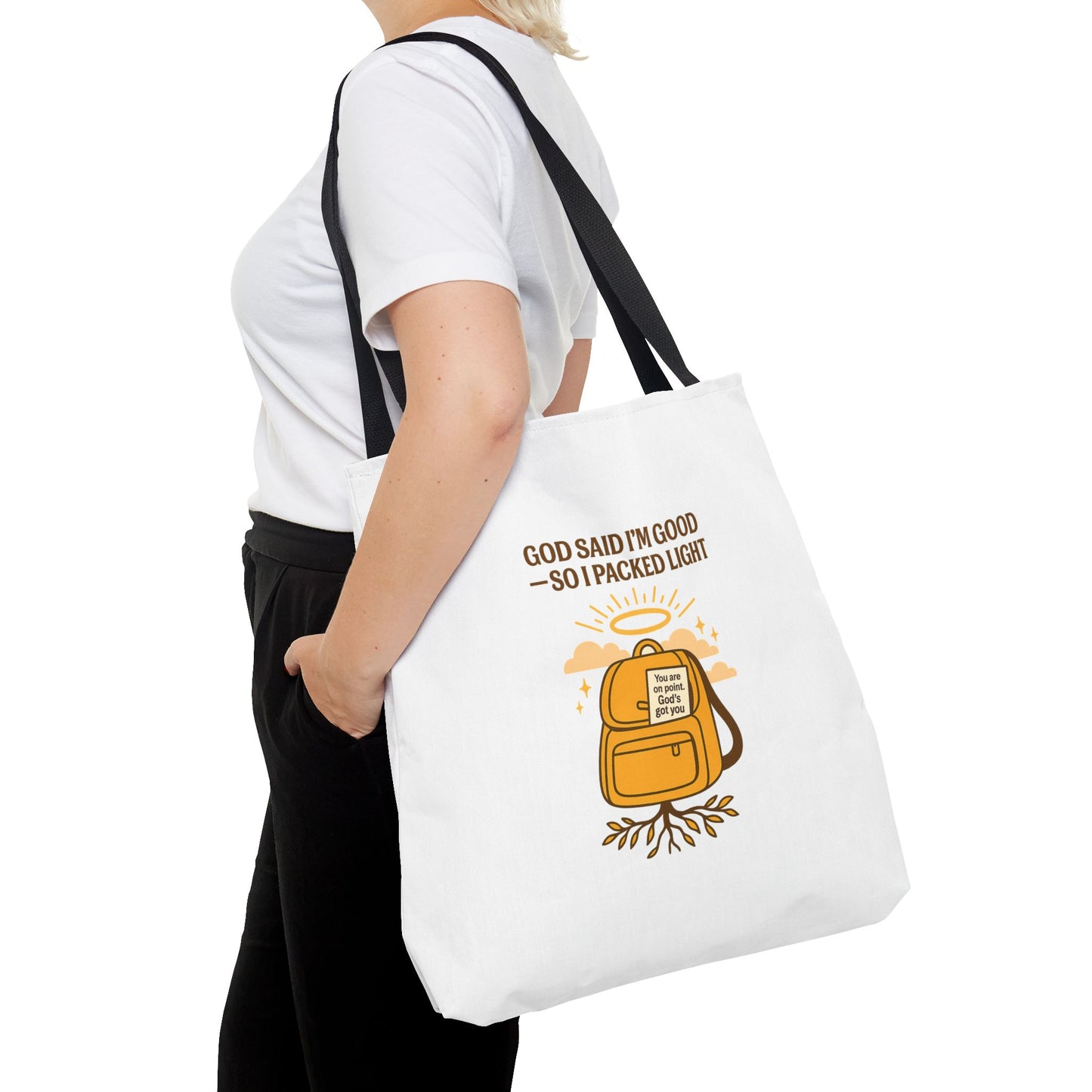 Inspirational Tote Bag - 'God Said I'm Good' Quote, Motivational Gift, Reusable Shopping Bag, Eco-Friendly Accessory, Everyday Use