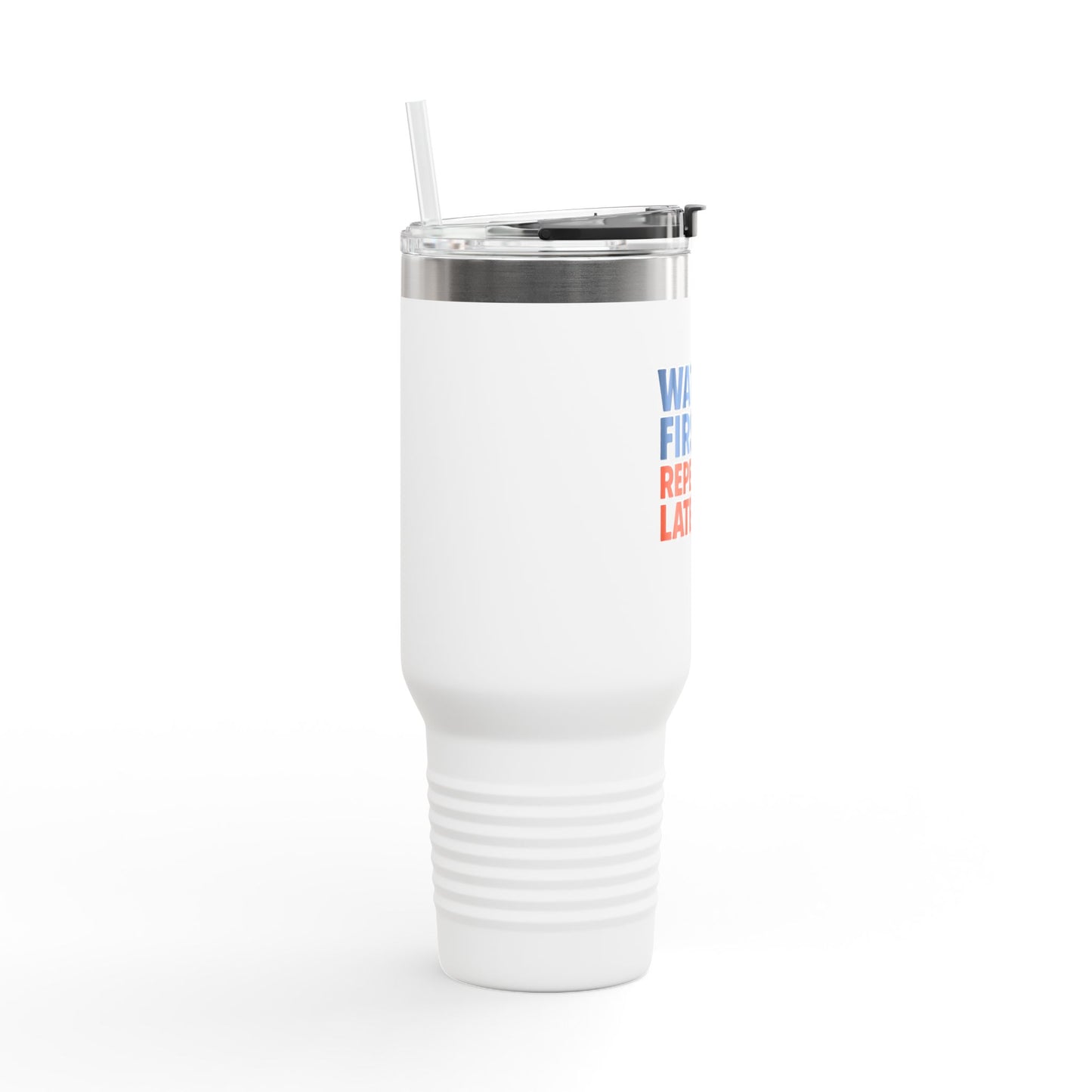 Water First, Repent Later - Insulated Travel Mug - Water First, Repent Later - Perfect for Hydration on the Go, Gifts for Adventurers, Road Trips, Outdoor Camps
