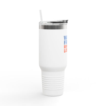 Water First, Repent Later - Insulated Travel Mug - Water First, Repent Later - Perfect for Hydration on the Go, Gifts for Adventurers, Road Trips, Outdoor Camps