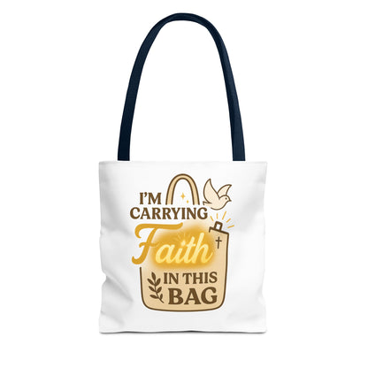 Faith Tote Bag - Inspirational Eco-Friendly Shopping Bag, Spiritual Gift, Slogan Bag, Motivational Purse