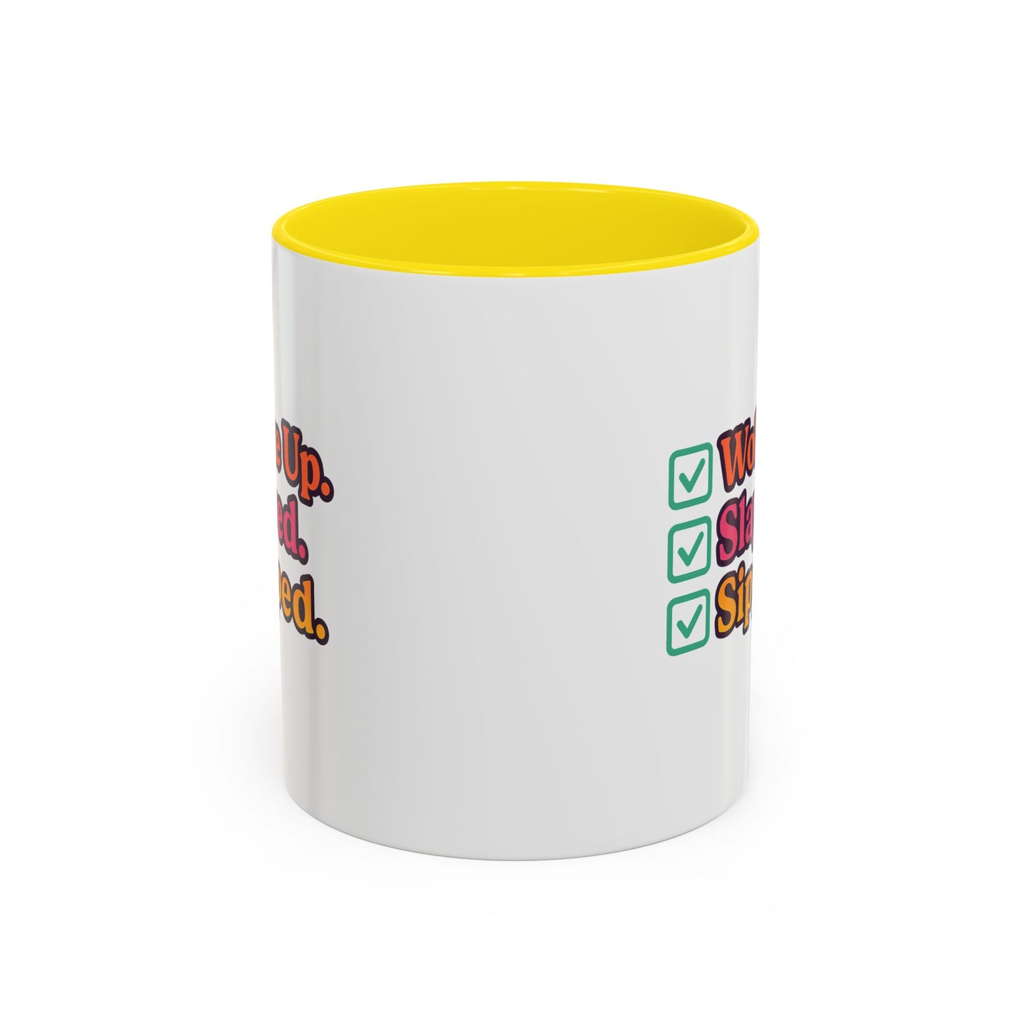 Woke Up Slayed Sipped Coffee Mug, Motivational Mug Gift, Fun Coffee Cup, Inspirational Office Mug, Morning Routine Mug