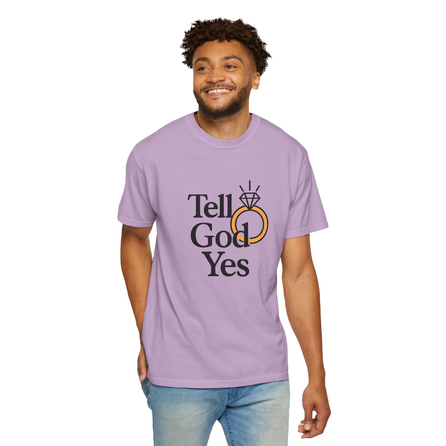 Wedding Proposal T-Shirt, Engagement Gift, Tell God Yes Shirt, Unisex Shirt, Marriage Celebration Tee