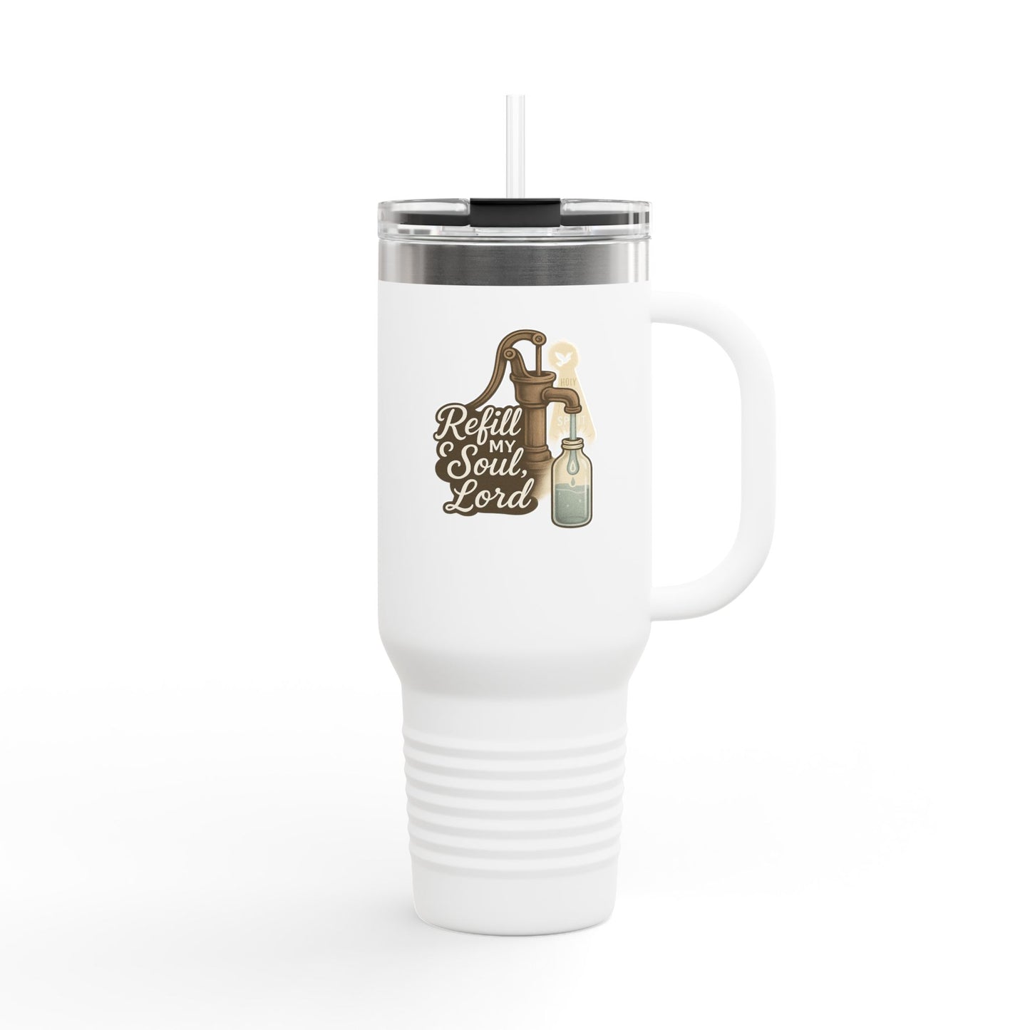 Faith-Inspired Insulated Travel Mug, Soulful Coffee Cup, Christian Gift, Eco-friendly Mug, Inspirational Drinkware