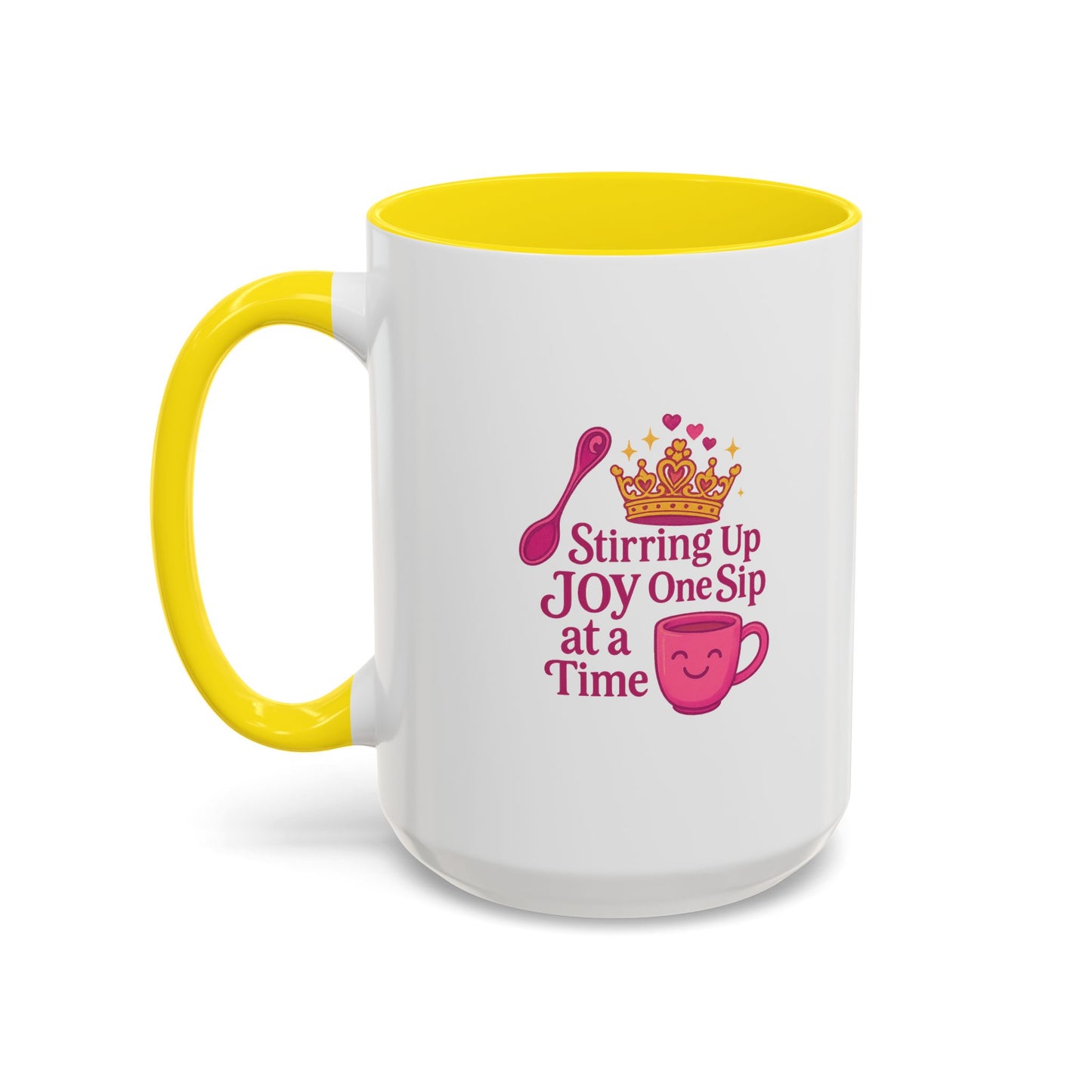 Joyful Crown Accent Coffee Mug | Perfect for Birthdays, Gifts, Home Decor, Coffee Lovers, Daily Motivation