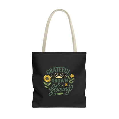 Grateful Grown & Glowing Tote Bag Eco-Friendly Shopper