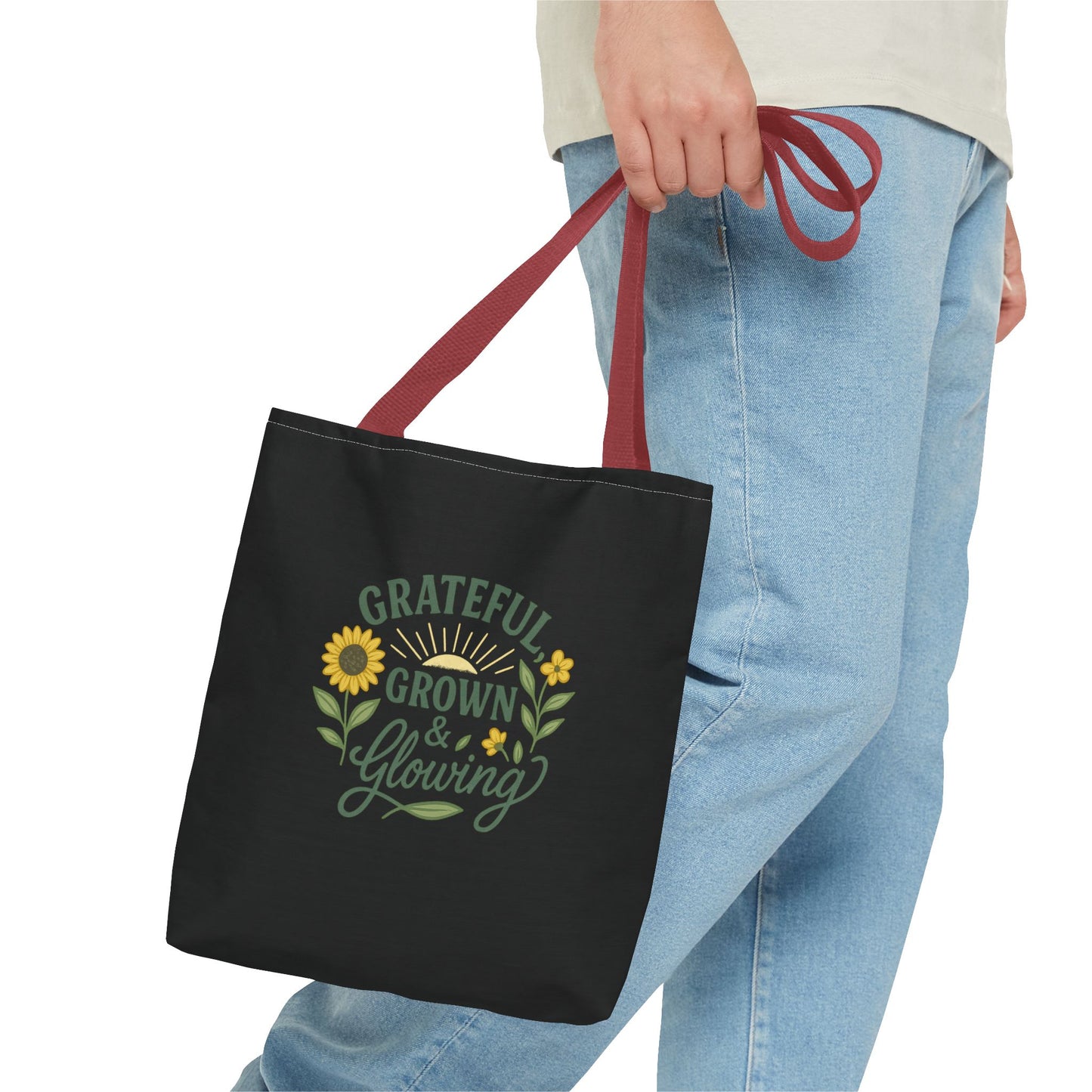 Grateful Grown & Glowing Tote Bag Eco-Friendly Shopper