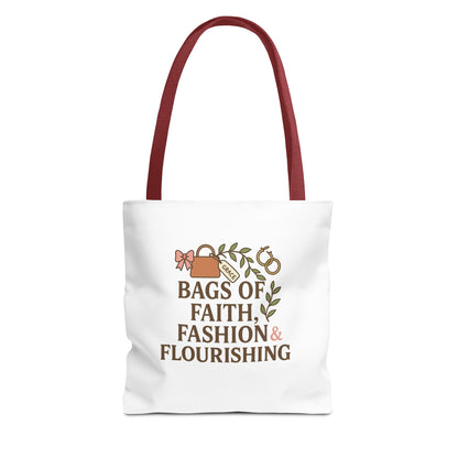 Faith & Fashion Tote Bag | Stylish Everyday Carry, Perfect for Gifts, Shopping, Church Events, and Personal Use