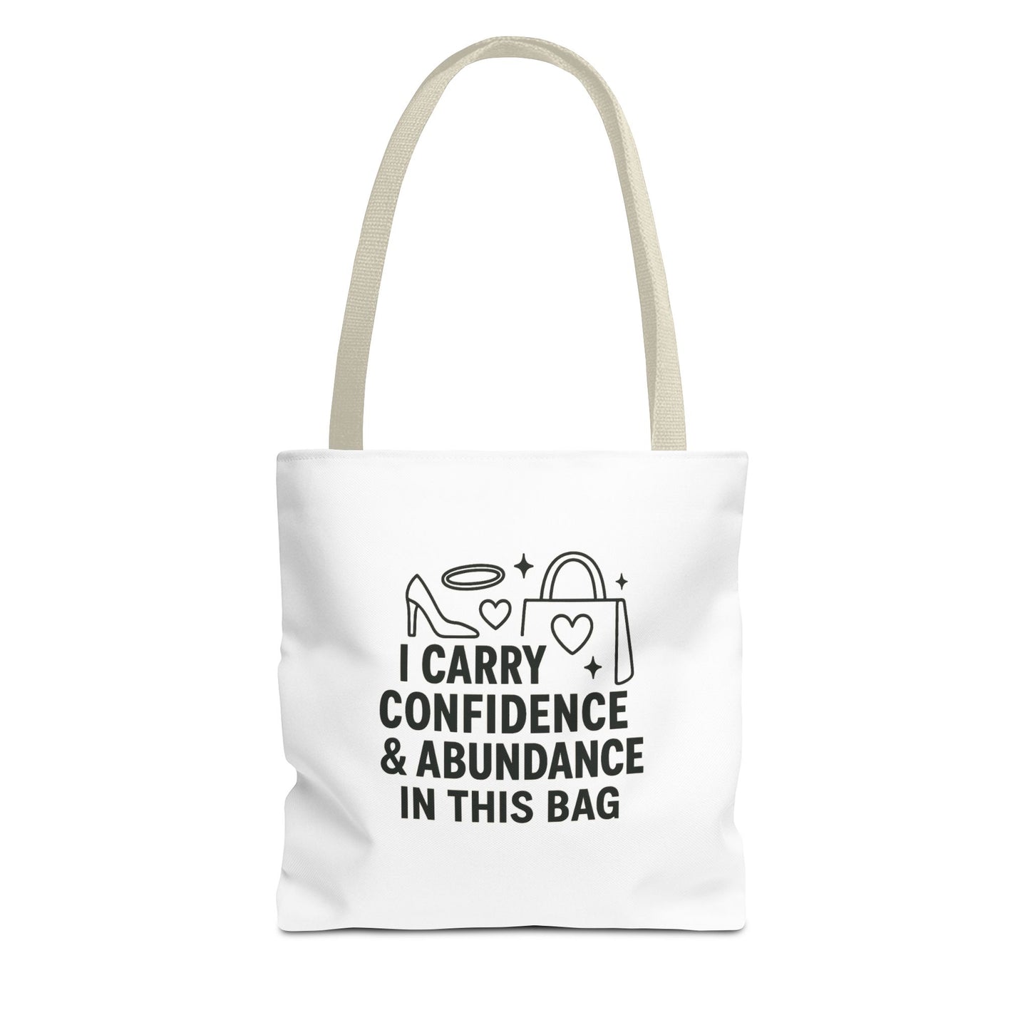 Confidence & Abundance Tote Bag, Motivational Shopper Bag, Gift for Her, Inspirational Tote for Everyday Use, Eco-Friendly Carryall
