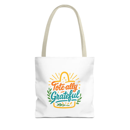Grateful Tote Bag, Eco-Friendly Shopping Bag, Gift for Mom, Stylish Carry-All, Perfect for Summer Adventures