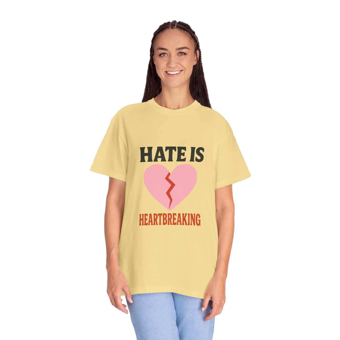 Heartbreaking Message Awareness Garment-Dyed T-Shirt