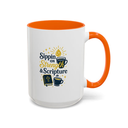 Inspirational Coffee Mug - Sippin' on Strength & Scripture - Perfect Gift for Coffee Lovers, Spiritual Growth, Daily Inspiration, [...]