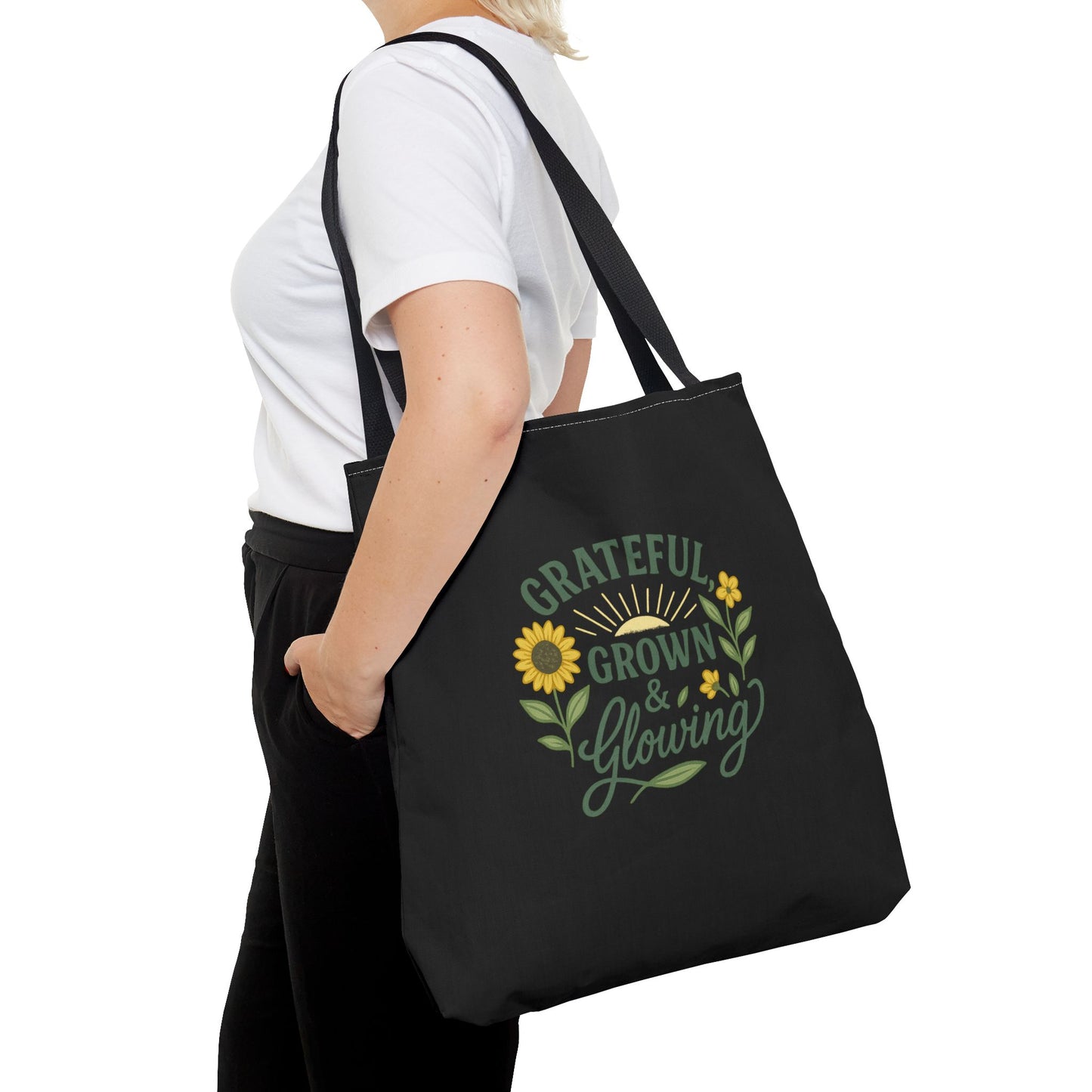 Grateful Grown & Glowing Tote Bag Eco-Friendly Shopper