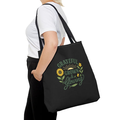 Grateful Grown & Glowing Tote Bag Eco-Friendly Shopper