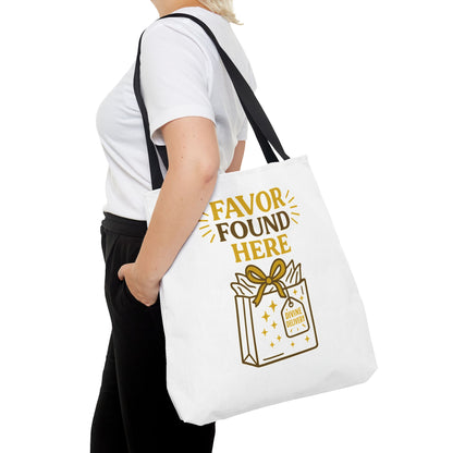 Favor Found Here Tote Bag - Perfect Gift for Celebrations, Party Favors, Birthday, Bridal Shower, Eco-Friendly