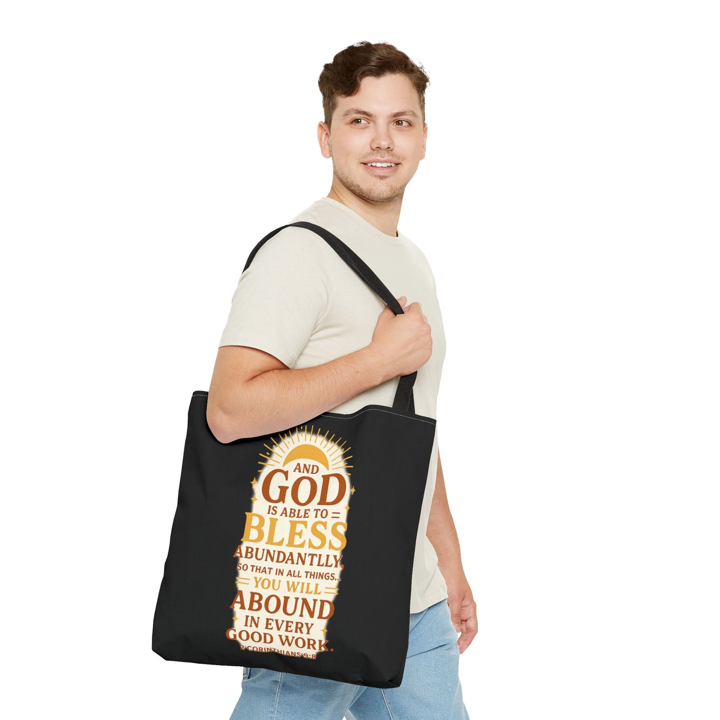 Faith-Inspired Tote Bag, Inspirational Gift, Christian Decor, Church Outing, Everyday Use, Scripture Tote