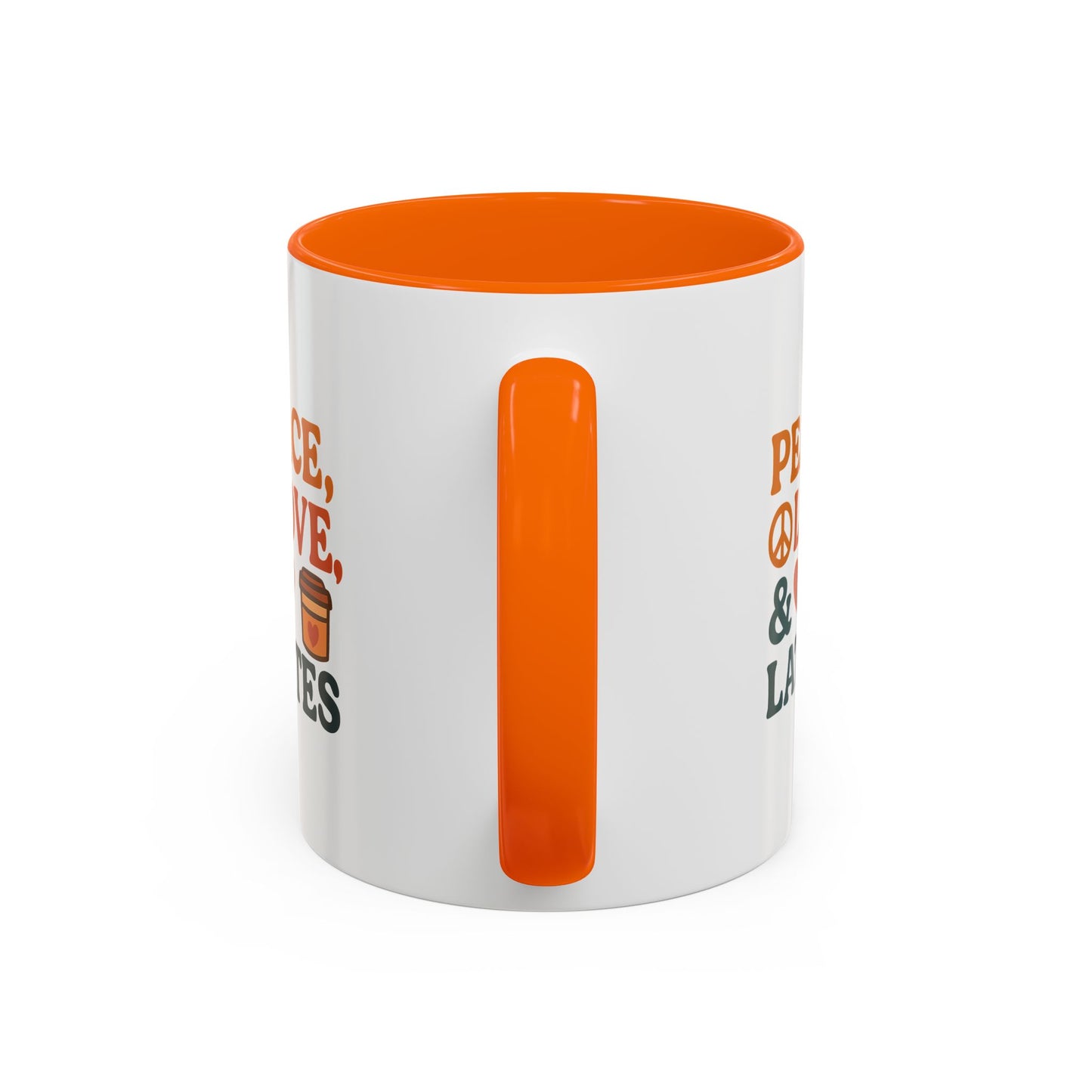 Peace, Love & Lattes Coffee Mug | Accent Mug for Coffee Lovers | Gift for Baristas, Friends, Home Decor, Kitchen Essentials