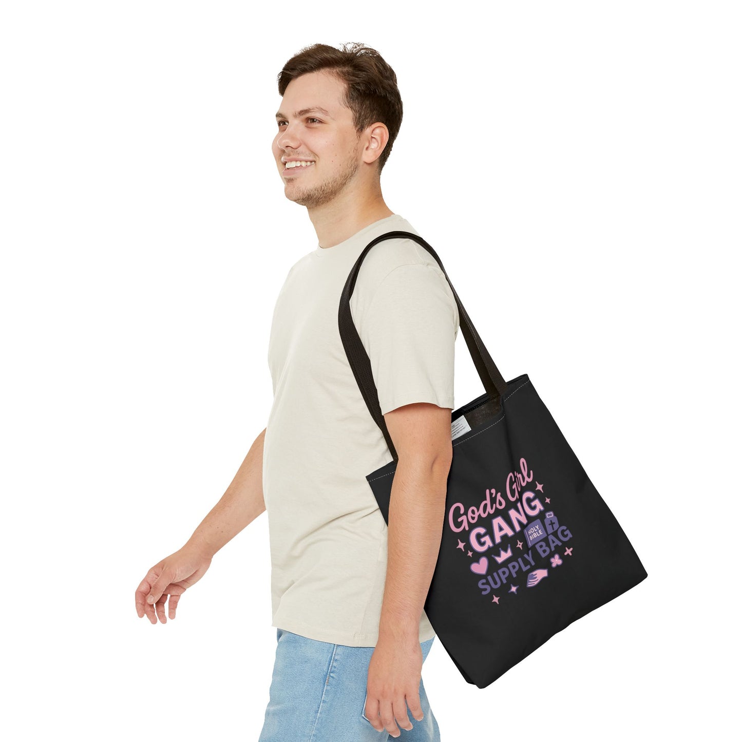 God's Girl Gang Tote Bag | Stylish Supply Bag, Gift for Friends, Everyday Use, Eco-Friendly Shopping, Fun & Functional