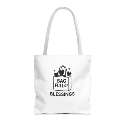 Bag Full of Blessings Tote Bag | Motivational Gift, Shopping Tote, Eco-Friendly Bag, Organizer, Gift for Women