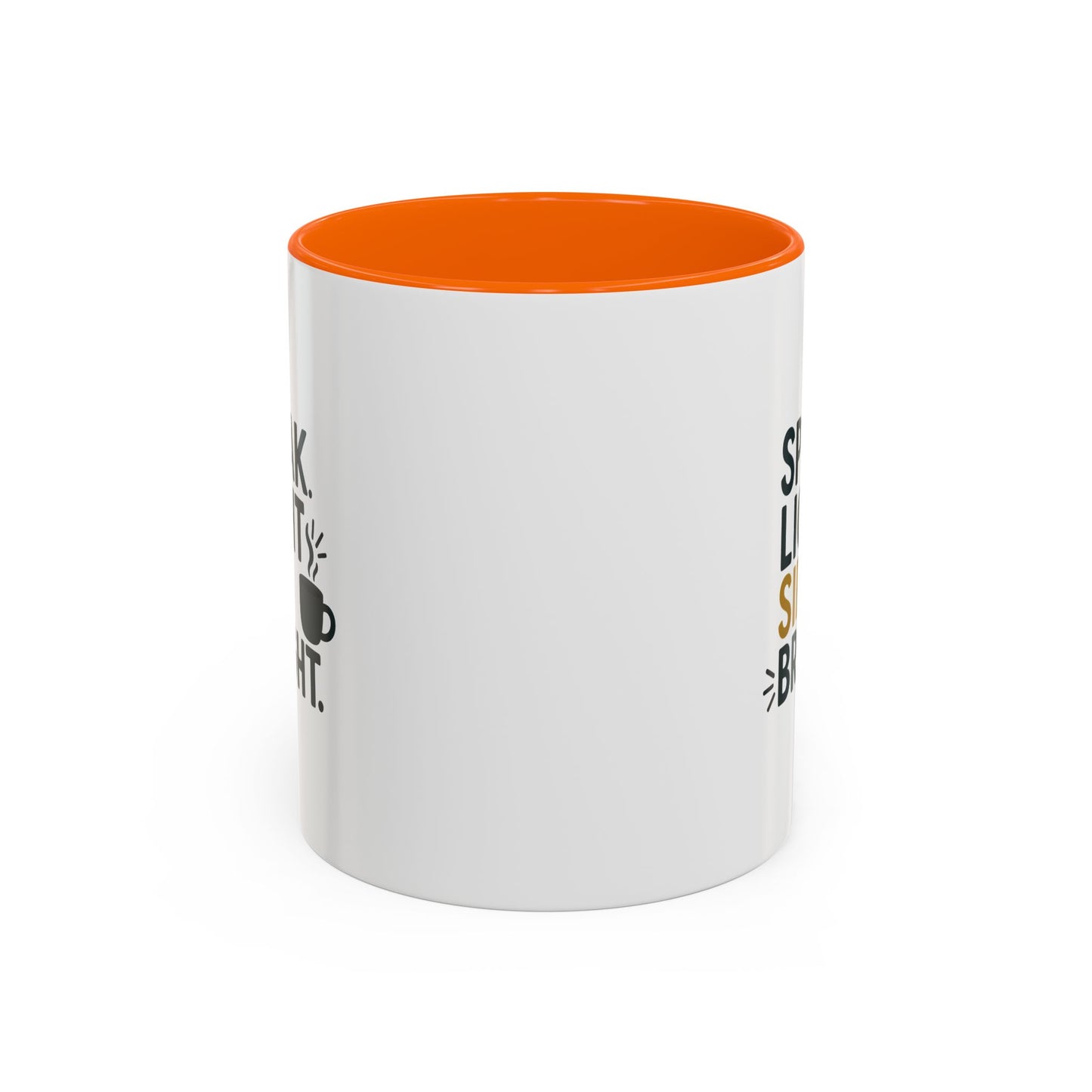 Accent Coffee Mug: Speak Light Sip Bright, Motivational Drinkware, Gift for Coffee Lovers, Inspirational Mug, Home and Office Decor
